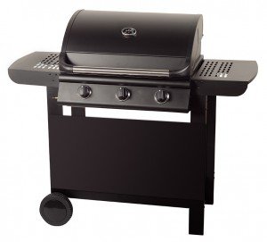 Grill gazowy MASTER GRILL, czarny, 3-palnikowy