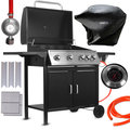 Grill Gazowy Na Gaz 4+1 Ogrodowy + Pokrowiec Półki&nbsp;-&nbsp;Maltec