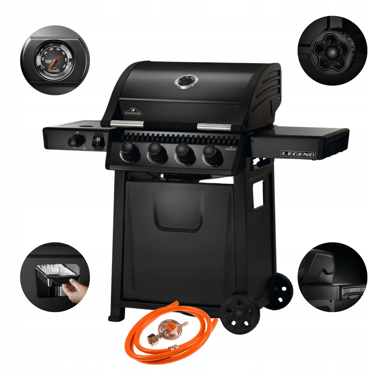 Grill gazowy ogrodowy Napoleon Legend 425 SB kuchenka boczna