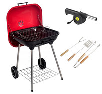 Grill Ogrodowy Na Kółkach Z Pokrywą + Akcesoria