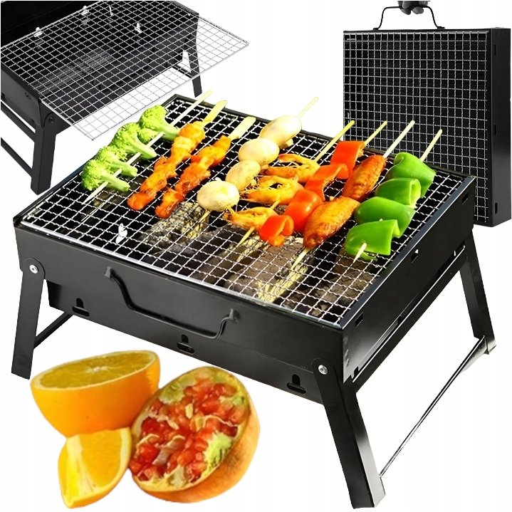 Grill Ogrodowy Turystyczny Przenośny Węglowy Duży