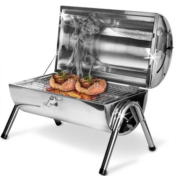 Grill Ogrodowy Z Pokrywą Wędzarka Przenośny - wideShop