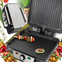 GRILL OPIEKACZ TOSTER ROZKŁADANY ELEKTRYCZNY DO PANINI KANAPEK MIĘSA 2200W