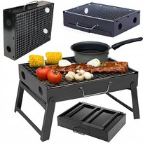 Grill Turystyczny Przenośny Składany Walizka Węglowy Kempingowy Bbq