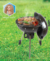 Grill Węglowy 55 Cm z Pokrywą i Termometrem, Kółka, Magda Gessler