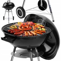 Grill węglowy ogrodowy RUND czarny