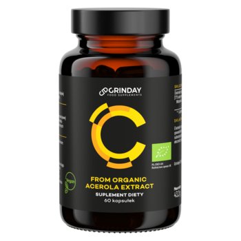 Grinday Bio Witamina C z aceroli - Suplement diety, 60 kapsułek - Grinday