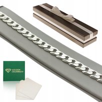 Gruba Męska Bransoletka Pancerka 22Cm/9Mm Srebro Próba 925 Szeroka Prezent