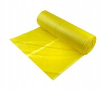 GRUBE worki do segregacji 60L żółte PLASTIK 250 szt. (5 rolek) 33 mikrony