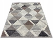 GRUBY DYWAN 80X150 DO SALONU POKOJU NOWOCZESNY MODNY JASNY BEŻOWY SZARY 3D