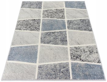 GRUBY DYWAN 80X150 DO SALONU POKOJU NOWOCZESNY MODNY NIEBIESKI SZARY - CONDRAD