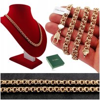 GRUBY ELEGANCKI ZŁOTY ŁAŃCUSZEK, ŁAŃCUCH GARIBALDI 70 CM 8 MM DLA MĘŻCZYZNY