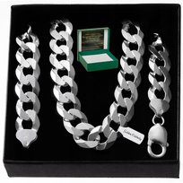 GRUBY SREBRNY ŁAŃCUCH MĘSKI PANCERKA PEŁNY 60 CM 12 MM PRÓBA 925 + Y