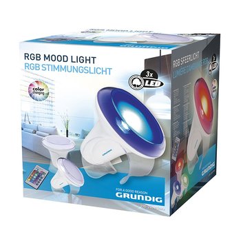 Grundig - Lampa RGB Mood light, zmieniające kolory, z pilotem - Forcetop