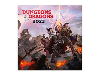Grupo Erik Dungeons & Dragons Kalendarz ścienny 2023 12' x 12' FSC|Planer na 12 miesięcy|Kwadratowy kalendarz ścienny 2023|Kalendarz rodzinny 2023 | Kalendarz Dungeons & Dragons 2023 - Inna marka