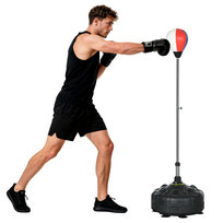 Gruszka bokserska SPORTNOW, worek bokserski, 147-165 cm, regulowana wysokość, wolnostojący, treningowy, wolnostojący, czarny Sportnow