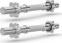 Gryfy do hantli Dumbbell Gryf Prosty Krótki Hantle 40cm 28mm 2szt. - Zipro Zipro