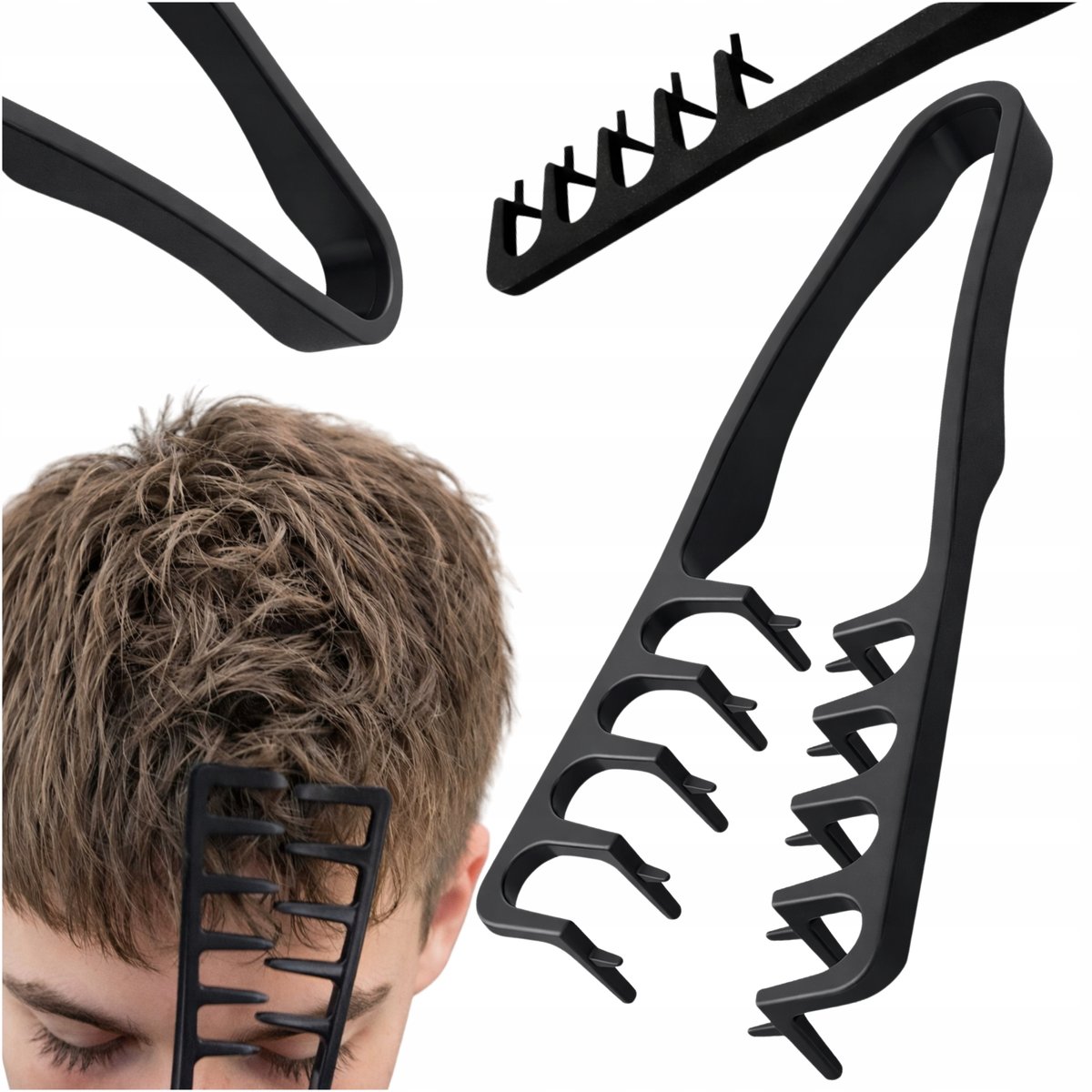 DAZMA Grzebień do Loków i Fal Messy Teksturowania i Układania Włosów Objętość