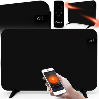 Grzejnik elektryczny na podczerwień Cronos WFH-450TW6 Full Black Promiennik IR 450W WiFi Nóżki - CRONOS