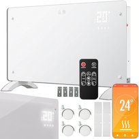 Grzejnik elektryczny szklany aż 2500W energooszczędny LED +WiFi PREMIUM