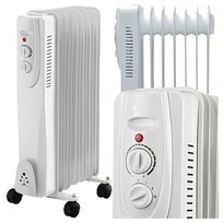 Grzejnik Olejowy Elektryczny Termostat Energooszczędny 1500W 7 Żebrowy Duży