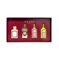 Gucci, Beauty Miniature zestaw Guilty woda toaletowa 5ml + Flora Gorgeous Orchid woda perfumowana 5ml + Flora Gorgeous Gardenia woda perfumowana 5ml + Bloom woda perfumowana 5ml