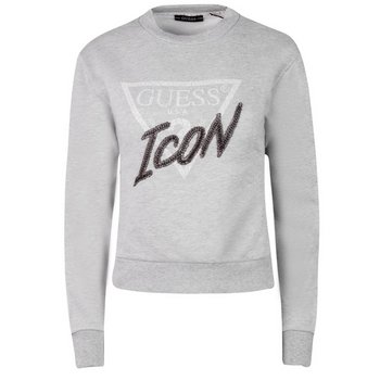 Guess Bluza Damska Cn Icon Sweatshirt Gray W2Rq20K68I0 Lhy Xs - GUESS