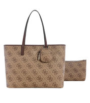 GUESS Brązowa damska shopperka Power Play II w monogram Inna marka
