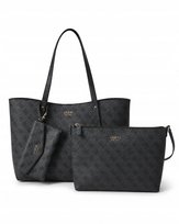 Guess Brenton Tote Set torebka damska shopper ciemnoszara z etui GUESS