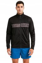 GUESS CZARNA BLUZA MĘSKA Z KONTRASTOWYM WYKOŃCZENIEM STÓJKA XS 1GNA GUESS