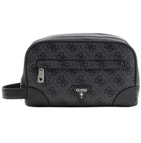 GUESS Czarna kosmetyczka męska w monogram Milano GUESS