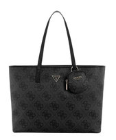 GUESS Czarna shopperka damska Power Play II w monogram Inna marka