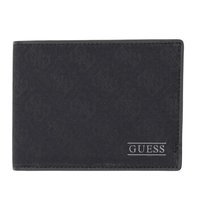 GUESS Czarny logowany portfel męski Boston Bifold M GUESS