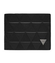 GUESS Czarny mały męski portfel pikowany Torino Bifold M GUESS