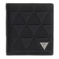 GUESS Czarny mały męski portfel pikowany Torino Bifold S GUESS