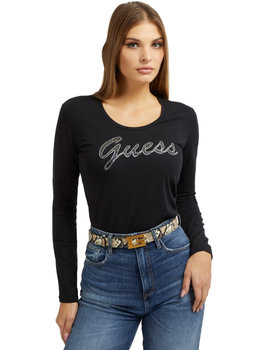 Guess Damski Czarny Longsleeve Długi Rękaw Koszulka M - GUESS