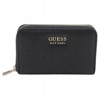 Guess Damski Portfel Elegancka Portmonetka Poliuretanowa Czany Skórzany GUESS