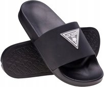 GUESS Damskie Czarne Klapki Eleganckie basenowe do chodzenia LOGO r.39