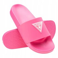 GUESS Damskie Różowe Klapki Eleganckie basenowe do chodzenia LOGO r.38
