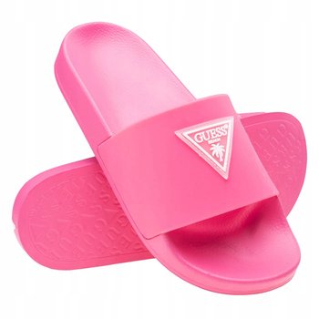 GUESS Damskie Różowe Klapki Eleganckie basenowe do chodzenia LOGO r.38 - GUESS