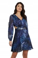 GUESS GRANATOWA SUKIENKA PROSTA DAMSKA FALBANA M 1G_B GUESS