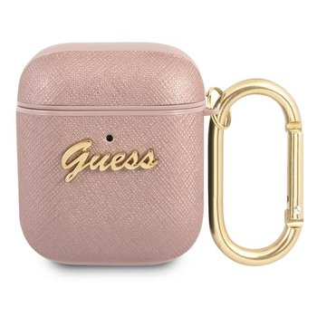 GUESS AirPods Case For AirPods 3 Hard Case Brown 4G Script Metal