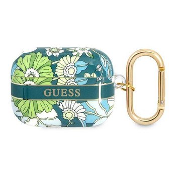 Guess GUAPHHFLN AirPods Pro cover zielony/green Flower Strap Collection - GUESS