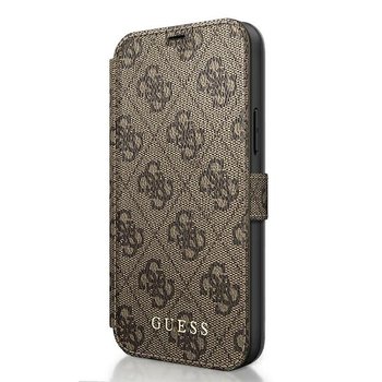 Guess GUFLBKSP12M4GB iPhone 12/12 Pro 6,1" brązowy/brown book 4G Charms Collection - GUESS