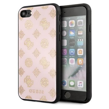 Guess GUHCI8TGGPLP iPhone 7/8/SE 2020 jasnoróżowy/light pink hard case Peony G Double Layer Glitter - GUESS