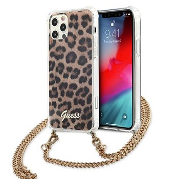 Guess GUHCP12LKCLEO iPhone 12 Pro Max 6,7" Leopard hardcase Gold Strap - GUESS