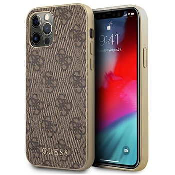 Guess GUHCP12MG4GB iPhone 12/12 Pro 6,1" brązowy/brown hard case 4G Collection - GUESS