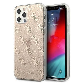 Guess GUHCP12MPCU4GLGO iPhone 12/12 Pro 6,1" złoty/gold hard case 4G Glitter - GUESS