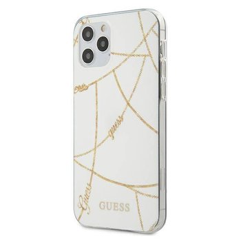 Guess Guhcp12Mpcuchwh Hard Case Gold Chain Collection Iphone 12 / 12 Pro Biały - GUESS