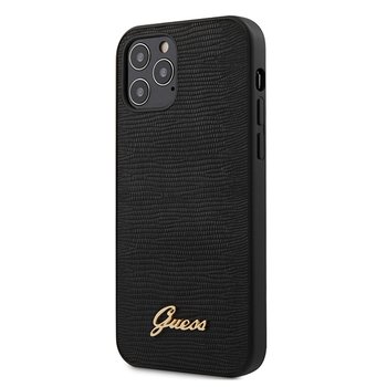 Guess GUHCP12MPCUMLLIBK iPhone 12/12 Pro 6,1" czarny/black hardcase Lizard Collection - GUESS
